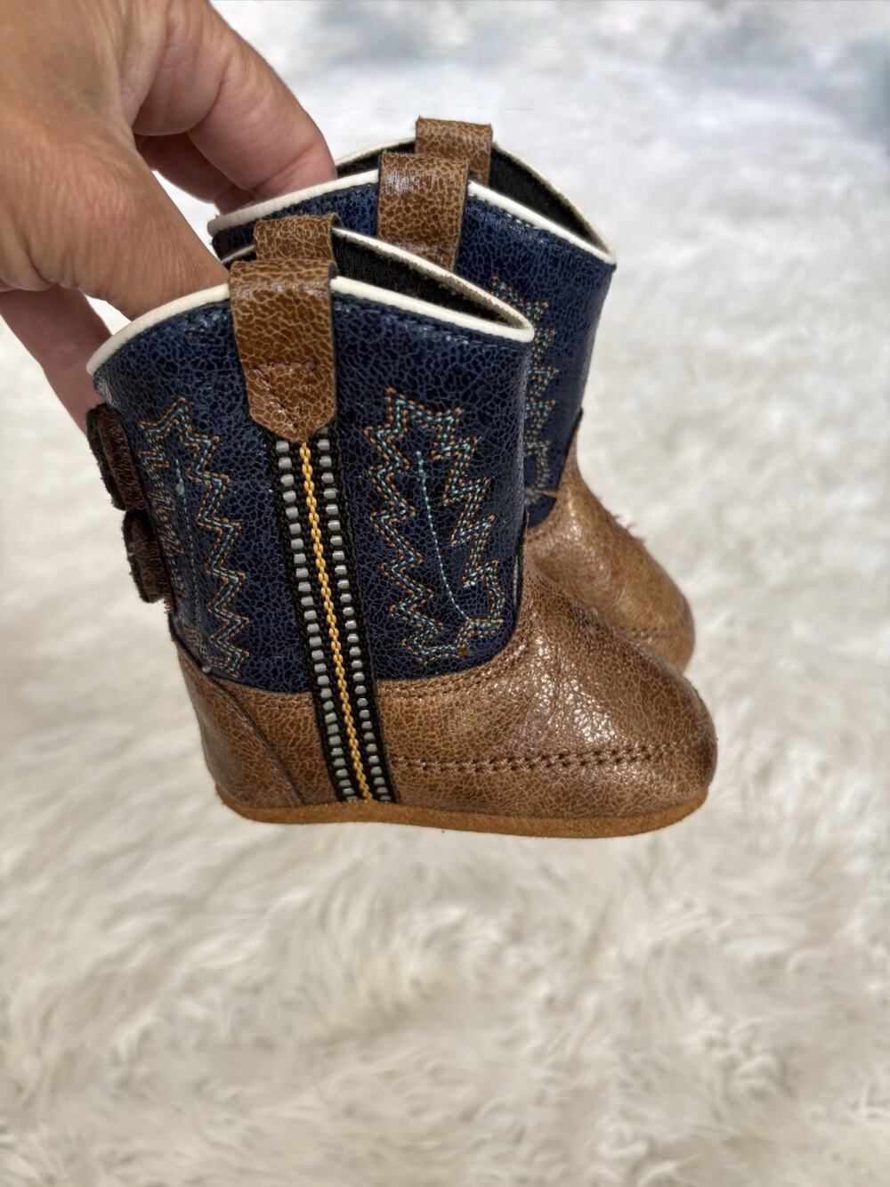 Old West “Poppets” Infant Sz. 1 Soft Cowboy Boots. Adorable, Excellent Condition